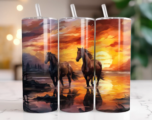 Horse Sunset 20oz Tumbler